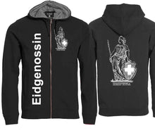 Lade das Bild in den Galerie-Viewer, Kapuzenjacke Unisex Helvetia Black Edition