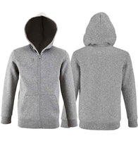 Lade das Bild in den Galerie-Viewer, Kids Kapuzenjacke Grau mit Scherenschnitt
