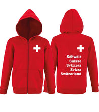 Carica l'immagine nel visualizzatore di Gallery, Kapuzenjacke Kinder Schweizerkreuz, Pass Design