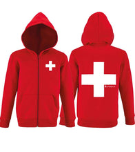 Carica l'immagine nel visualizzatore di Gallery, Kapuzenjacke Kinder Schweizerkreuz
