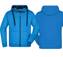 Lade das Bild in den Galerie-Viewer, Zweifarbige Kapuzenjacke Azur Navy