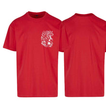 Lade das Bild in den Galerie-Viewer, Oversize T-Shirt mit Kuh, Rot, Brust klein