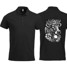 Lade das Bild in den Galerie-Viewer, Polo Alpen-Kuh, Schwarz, Rücken gross