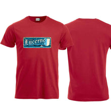 Lade das Bild in den Galerie-Viewer, T-Shirt Rot, Lucerne (Englisch) Wappen / Schild
