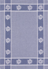 Lade das Bild in den Galerie-Viewer, Edelweiss Bordüre Waffeltuch Blau