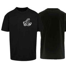 Lade das Bild in den Galerie-Viewer, Oversize T-Shirt mit Murmeltier, Schwarz, Brust klein