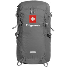 Lade das Bild in den Galerie-Viewer, Outdoor Rucksack in Grau mit Schweizerkreuz und Text Eidgenoss