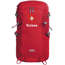 Lade das Bild in den Galerie-Viewer, Outdoor Rucksack in Rot mit Schweizerkreuz und Text Suisse