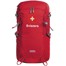 Lade das Bild in den Galerie-Viewer, Outdoor Rucksack in Rot mit Schweizerkreuz und Text Svizzera