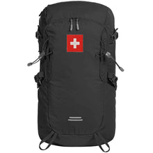 Lade das Bild in den Galerie-Viewer, Outdoor Rucksack in Schwarz mit Schweizerkreuz