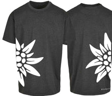 Load image into Gallery viewer, Oversize t-Shirt Edelweiss, Anthrazit, Seite gross
