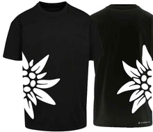 Load image into Gallery viewer, Oversize t-Shirt Edelweiss, Schwarz, Seite gross