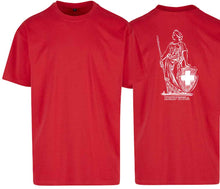 Lade das Bild in den Galerie-Viewer, Oversize T-Shirt in Rot mit Helvetia