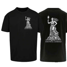 Charger l'image dans la galerie, Oversize T-Shirt Helvetia Libertas, Schwarz, Brust klein & Rücken
