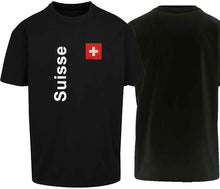 Lade das Bild in den Galerie-Viewer, Oversize T-Shirt Schweizerkreuz 2.0 Black Edition