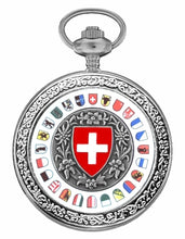 Lade das Bild in den Galerie-Viewer, Taschenuhr Bolux P-04-S Schweizerwappen mit Kantone