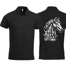 Lade das Bild in den Galerie-Viewer, Polo mit Pferd, Schwarz, Rücken