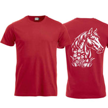 Lade das Bild in den Galerie-Viewer, T-Shirt Pferd im Swissnesslook, rot, Rücken