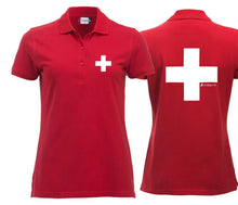 Lade das Bild in den Galerie-Viewer, Polo Damen mit Schweizerkreuz und Text