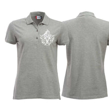 Lade das Bild in den Galerie-Viewer, Polo Damen Rot mit Schweizer Kuh vor dem Matterhorn