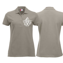 Lade das Bild in den Galerie-Viewer, Polo Damen Silber mit Schweizer Kuh vor dem Matterhorn