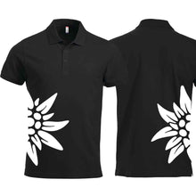 Load image into Gallery viewer, Edelweiss Polo, Schwarz, Seite