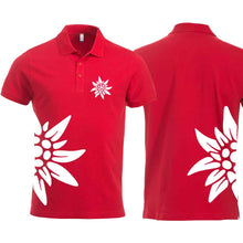 Load image into Gallery viewer, Edelweiss Polo, Rot, Brust & Seite