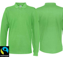 Lade das Bild in den Galerie-Viewer, Langarm Polo Grün, Fairtrade