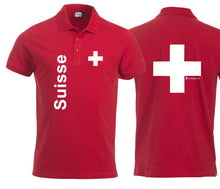 Lade das Bild in den Galerie-Viewer, Polo mit Schweizerkreuz und Text Suisse