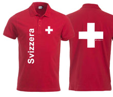 Lade das Bild in den Galerie-Viewer, Polo mit Schweizerkreuz und Text Svizzera