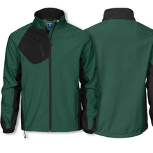 Lade das Bild in den Galerie-Viewer, Projob Softshell-Arbeitsjacke mit Kontrastelementen Grün