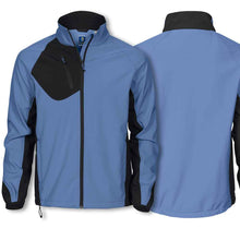 Lade das Bild in den Galerie-Viewer, Projob Softshell-Arbeitsjacke mit Kontrastelementen Hellblau