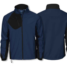 Lade das Bild in den Galerie-Viewer, Projob Softshell-Arbeitsjacke mit Kontrastelementen Marine