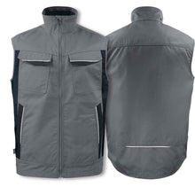 Lade das Bild in den Galerie-Viewer, Projob Arbeitsweste mit Kontrastelementen Grau