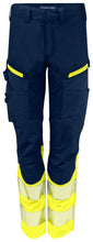 Load image into Gallery viewer, Projob Damen Stretch Arbeitshose Klasse 1 gelbmarine vorne