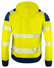 Load image into Gallery viewer, Projob_Full_Zip_Kaputzenjacke_Klassegelb/marinehinten