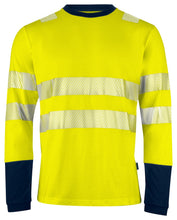Load image into Gallery viewer, Projob Langarm T-Shirt Klasse 3/2 gelbmarine vorne