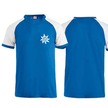 Load image into Gallery viewer, Edelweiss raglan T-shirt, blue, Edelweiss chest