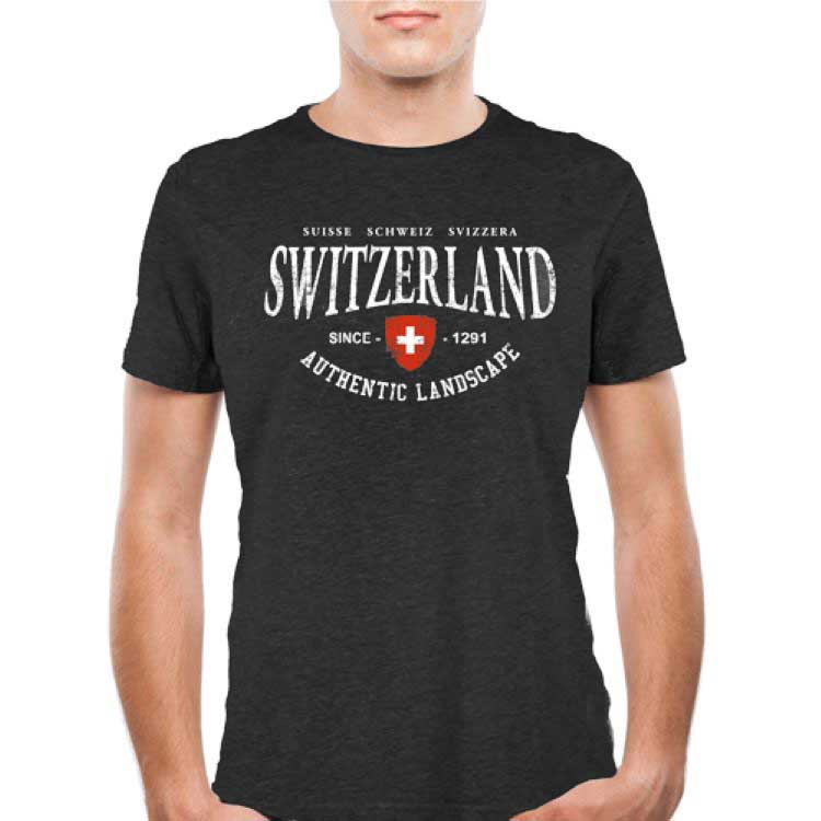 Shirtracer Baumwolltasche 'Schweiz Schriftzug Mit Flagge' – 42x38 Cm, 100% Baumwolle, 67 Cm Trageriemen