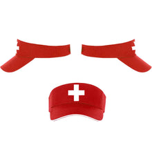 Lade das Bild in den Galerie-Viewer, Schirmmütze / Cap Rot mit Schweizerkreuz