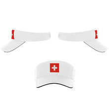 Lade das Bild in den Galerie-Viewer, Schirmmütze / Cap Weiss mit Schweizerkreuz