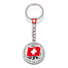 Carica l'immagine nel visualizzatore di Gallery, Schlüsselanhänger Drehbar Schweizerflagge