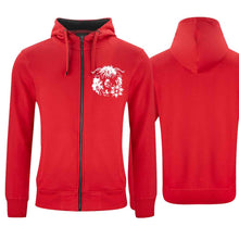 Lade das Bild in den Galerie-Viewer, Kapuzenjacke mit Schwarznasenschaf, Rot, Brust