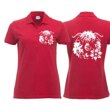 Lade das Bild in den Galerie-Viewer, Polo Damen Schwarznasenschaf, Rot, Brust & Rücken