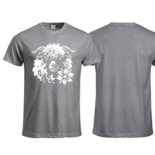 Lade das Bild in den Galerie-Viewer, T-Shirt Walliser Schwarznasenschaf, Graumeliert, Brust gross