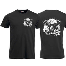 Lade das Bild in den Galerie-Viewer, T-Shirt Walliser Schwarznasenschaf, Schwarz, Brust klein & Rücken gross