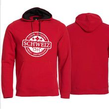 Load image into Gallery viewer, Hoodie Rot, Stempel Schweiz 1291