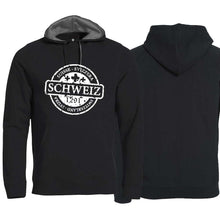 Load image into Gallery viewer, Hoodie Schwarz, Stempel Schweiz 1291