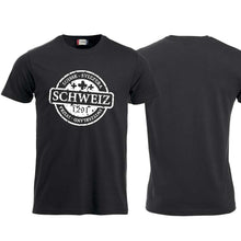 Load image into Gallery viewer, T-Shirt Schwarz, Stempel Schweiz 1291