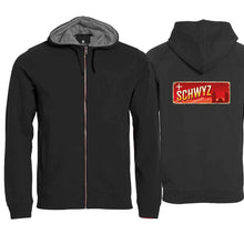 Lade das Bild in den Galerie-Viewer, Kapuzenjacke Schwarz, Kanton Schwyz Wappen / Schild